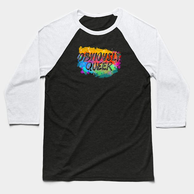 Obviously Queer Baseball T-Shirt by FindChaos